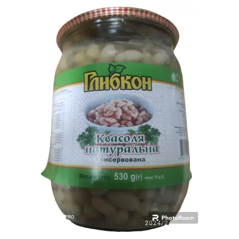 Фасоль натуральна біла “Глібкон” 530 г Україна