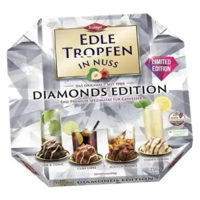 Цукерки "Бриллиантова колекція" Trumpf EDLE TROPFEN IN NUSS Diamonds Edition 250 г Німеччина