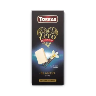 Шоколад білий ванільний БЕЗ САХАРА БЕЗ ГЛЮТЕНА Torras ZERO Blanco Vainilla 100 г Іспанія