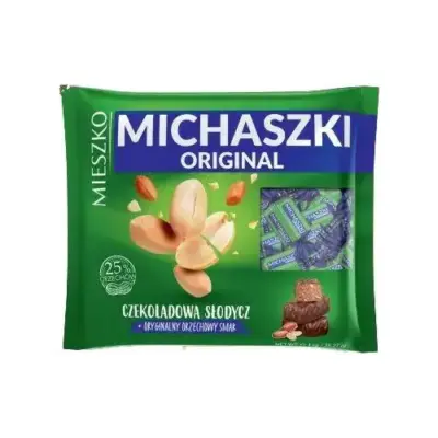 Цукерки шоколадні з арахісом Mieszko Michaszki Original 1 кг Польща
