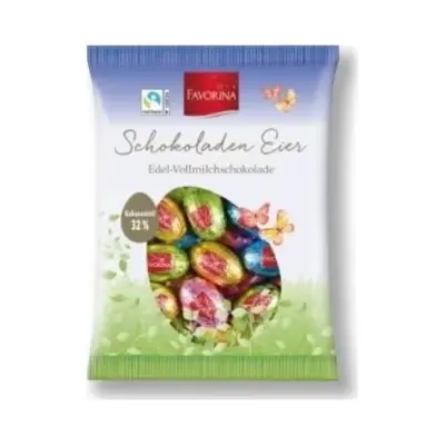Шоколадні яйця молочний шоколад Favorina Schokoladen Eier 200г Німеччина