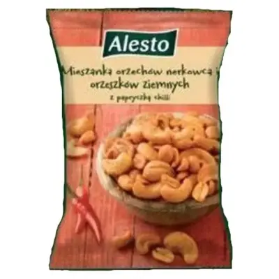 Горіховий мікс кешью та арахісу з перцем чилі Alesto Mieszanka z papryczka chilli 200г Польща