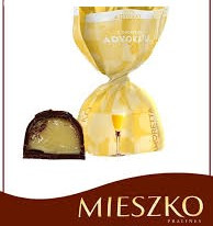 Цукерки шоколадні з лікером Адвокат Mieszko Amoretta Delice z dodatkiem advokatu 1кг Польща