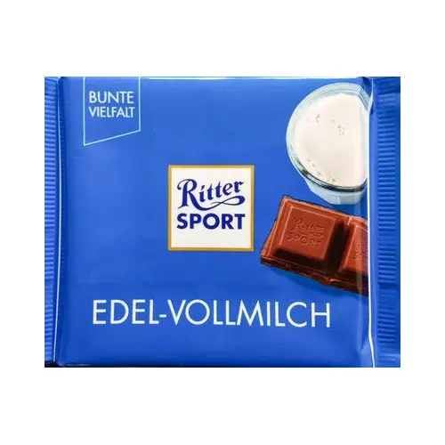 Шоколад молочний 35% какао RITTER SPORT Edel-Vollmilch Німеччина 100 г