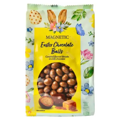 Карамельне печиво-драже у молочному шоколаді Magnetic Easter Chocolate Balls 260г Польща