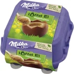 Шоколадні яйця з горіховим кремом Milka Loffel Ei Haselnusse (4x34г) 136г Швейцарія