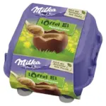 Шоколадні яйця з горіховим кремом Milka Loffel Ei Haselnusse (4×34г) 136г Швейцарія