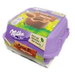 Шоколадні яйця з шоколадним кремом Milka Loffel Ei Kakaocreme (4x34г) 136г Швейцарія  Чотири яйця з альпійського молочного шоколад