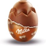 Шоколадні яйця з шоколадним кремом Milka Loffel Ei Kakaocreme (4x34г) 136г Швейцарія  Чотири яйця з альпійського молочного шоколад