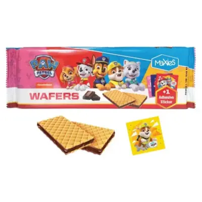 Вафлі з шоколадним кремом та стікером Щенячий Патруль Maxies Paw Patrol 150г Іспанія