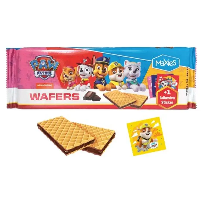 Вафлі з шоколадним кремом та стікером Щенячий Патруль Maxies Paw Patrol 150г Іспанія
