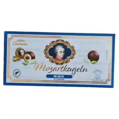 Цукерки марципанові з фісташкою у молочному шоколаді Chateau Mozartkugeln 200г Німеччина