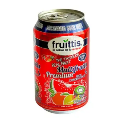 Напій соковмісний Мультифрукт Fruittis Multifruits Premium, 330 мл ж/б Іспанія