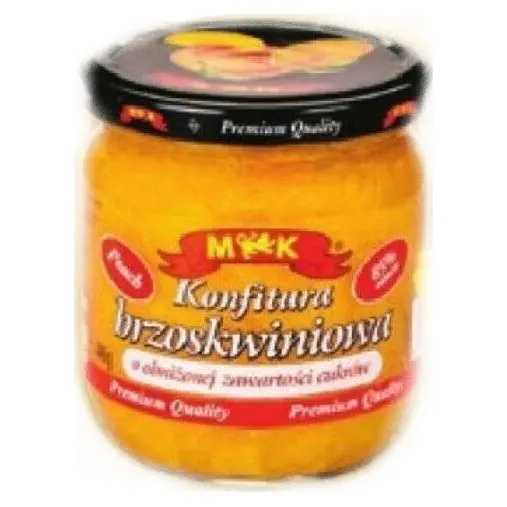 Персикове варення з низьким вмістом цукру M&K Konfitura Brzoskwiniowa 446г Польща