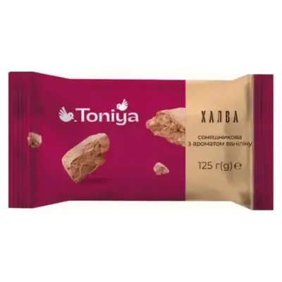 Халва соняшникова зі смаком ваніліну ТМ Toniya 125г Україна