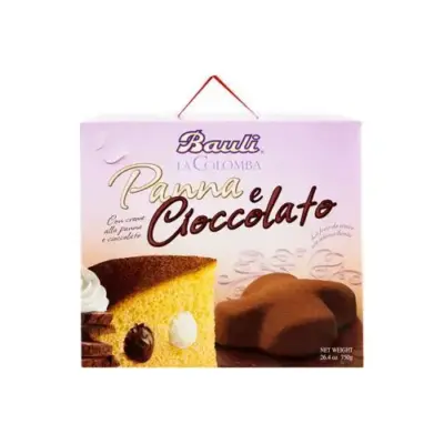 Кекс із шоколадним та вершковим кремом Bauli La Colomba Panna e Cioccolato 750г Італія
