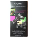 Шоколад чорний 57% какао з ожиною й імбиром Cachet Ginger&Blackberry Бельгія 100 г