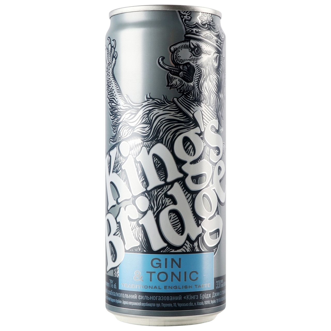Напій слабоалкогольний King's Bridg Gin&Tonic 7% 500 мл Україна