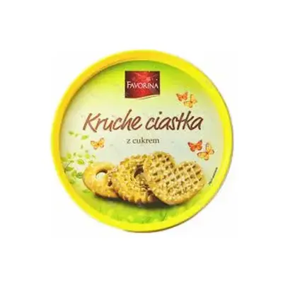 Печиво пісочне фігурне з цукром Favorina Kruche ciastka z cukrem 300 г Німеччина