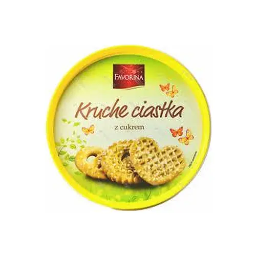 Печиво пісочне фігурне з цукром Favorina Kruche ciastka z cukrem 300 г Німеччина