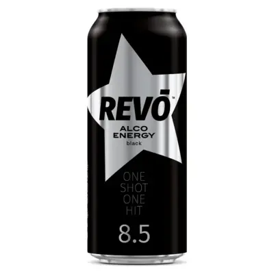 Енергетичний слабоалкогольний напій Revo Alco Energy Black 8.5% 0.5 л Україна