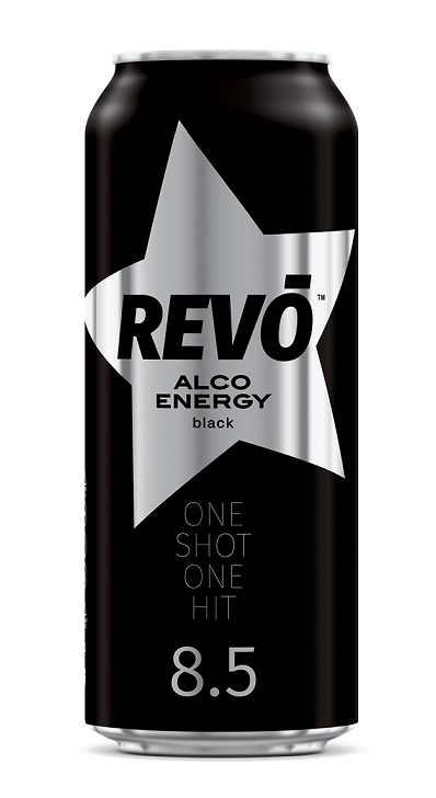Енергетичний слабоалкогольний напій Revo Alco Energy Black 8.5% 0.5 л Україна