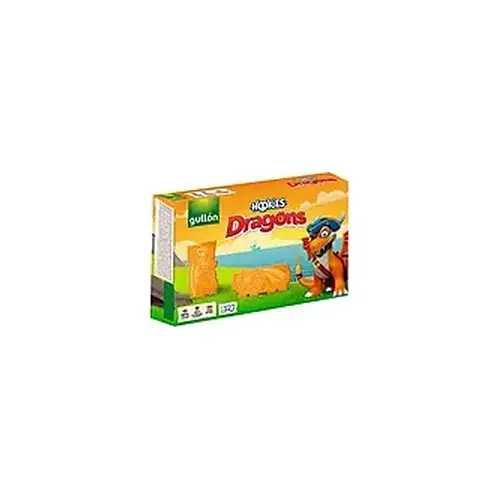 Печиво злакове з вітамінами Dibus Dragons Gullon Іспанія 330 г (8х37,5г)