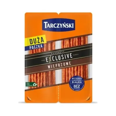 Ковбаски Кабанос із свинини БЕЗ ГЛЮТЕНУ TARCZYŃSKI Exclusive Kabanosy Wieprzowe Duo 2x125г Польща