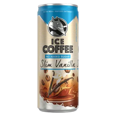 Холодна кава з молоком і бурбонською ваніллю БЕЗ САХАРА Hell Energy Ice Coffee Slim Vanilla 250 мл Угорщина