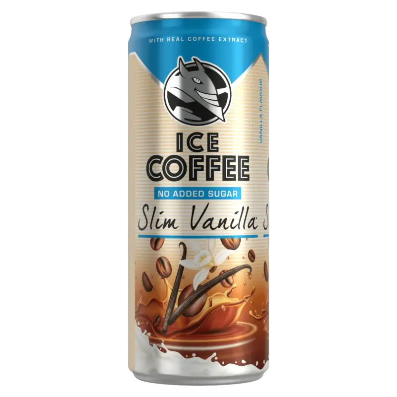 Холодна кава з молоком і бурбонською ваніллю БЕЗ САХАРА Hell Energy Ice Coffee Slim Vanilla 250 мл Угорщина