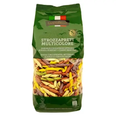 Макарони кольорові строзаборони GustoBello Strozzapreti Multicolore 500г Польща