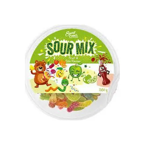 Цукерки желейні Кислий Фруктовий Мікс з колою Sweet Corner Sour Mix 1100г Німеччина