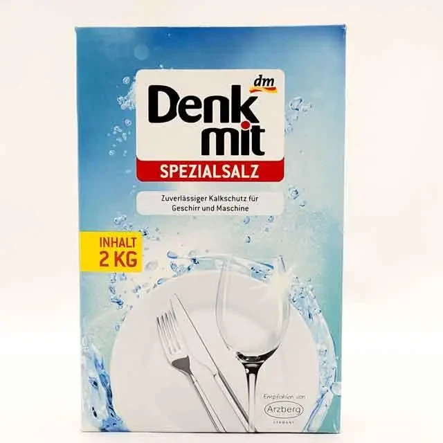 Сіль для пом'якшення води в посудомийних машинах Denk mit Spezialsalz 2кг Німеччина