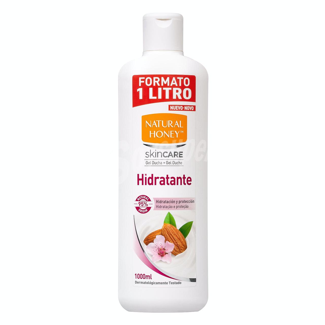 Гель для душу Медовий з мигдальною олією, що зволожує Natural Honey Gel Ducha Hidratante 1000мл Італія