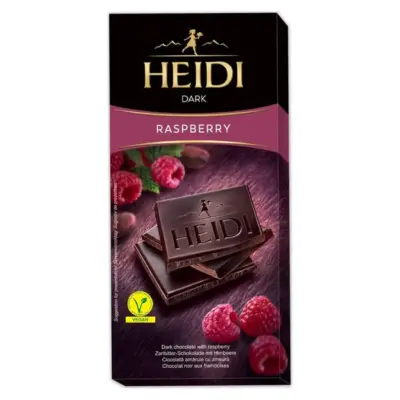 Шоколад темний з малиною 50% какао Heidi Dark Raspberry 80г Румунія