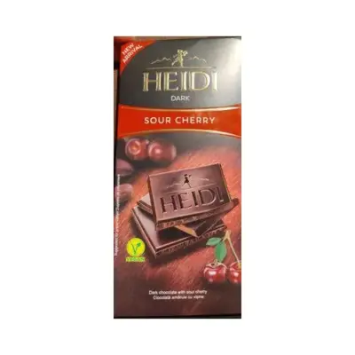 Шоколад темний із кислою вишнею 50% какао Heidi Dark Sour Cherry 80 г Румунія
