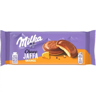 Печиво бісквітне з апельсиновим джемом у шоколаді Milka Choco Dessert Orange 147г Швейцарія