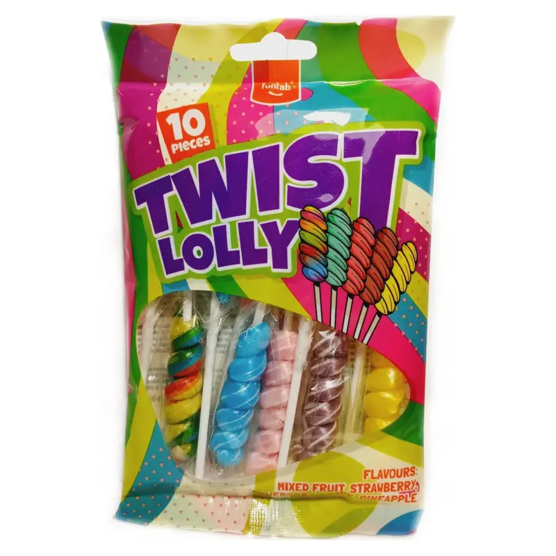 Льодяники на паличці Funlab Twist Lolly (10×10г) 100г Нідерланди