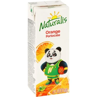 Напій соковмісний Апельсиновий Naturalis Orange 0.2 л з трубочкою