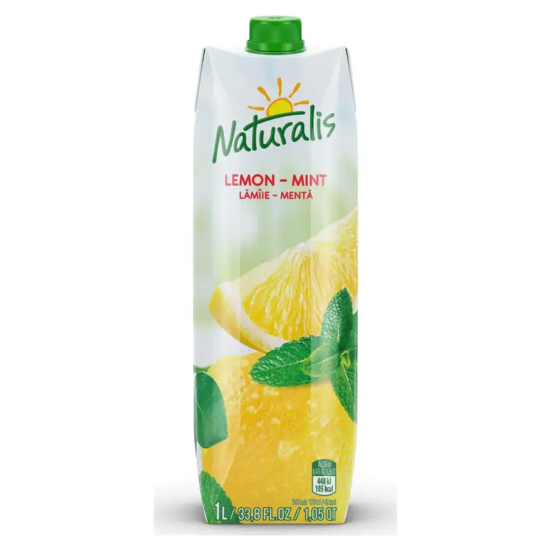 Напій соковий лимон із м’ятою Naturalis Lemon – Mint 1л Молдова