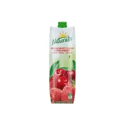 Соковий напій з м'якоттю вишні, черешні та полуниці Naturalis Sour&Sweet Cherry&Strawberry 1л Молдова