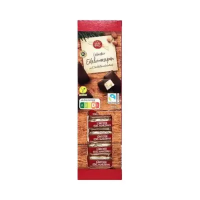 Марципанові цукерки у чорному шоколаді Winter Traum Lubecker Edel Marzipan mit Zartbitter 125г Німеччина