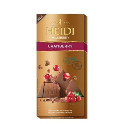 Шоколад молочний з журавлиною 30% какао Heidi Milkberry Cranberry 80г Румунія