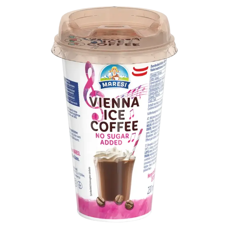 Холодна кава з молоком без цукру Maresi Vienna Ice Coffee No Sugar Added 230 мл Австрія
