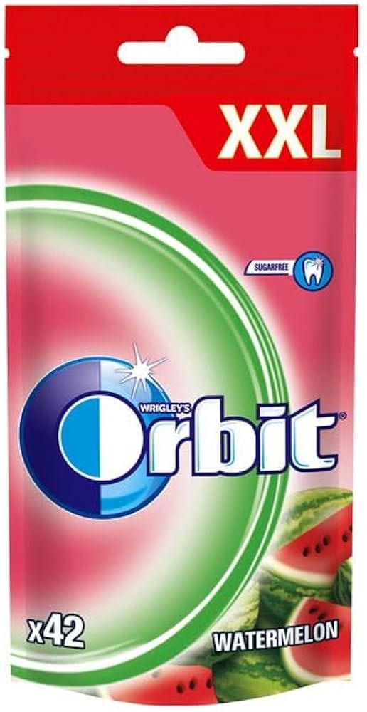 Жувальна гумка зі смаком кавуна БЕЗ ЦУКРУ Orbit Watermelon XXL 58г (42 шт) Німеччина