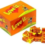 Жувальна гумка зі смаком ананасу та апельсину Love Is 420г/100шт Туреччина
