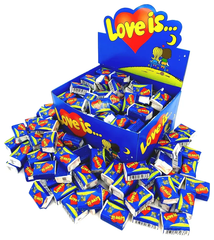 Жувальна гумка зі смаком банана та полуниці Love Is 420г/100шт Туреччина