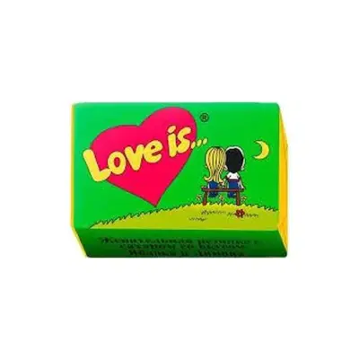 Жувальна гумка зі смаком яблука та лимона Love Is 4.2г/1шт Туреччина