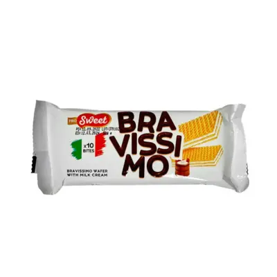 Вафлі з молочним кремом PRO Sweet Bravissimo 50г Італія