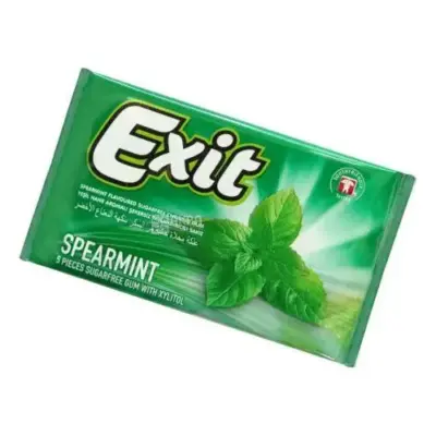 Жувальна гумка БЕЗ ЦУКРУ зі смаком м'яти в пластинках Exit 11г/5шт Туреччина